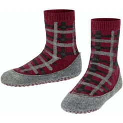 Falke Checked Cosyshoes Kids -Chic Shoes Shop falke checked cosyshoes kids berrry 8106 31 32 berrry 8106 0